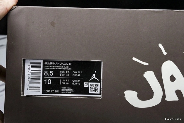TR FZ8117-101 Travis Jack Jordan Jumpman Red University x Scott 0731